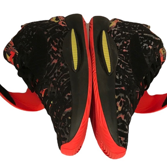 NIKE KD 14 EP KY-D BLACK BRIGHT CRIMSON YELLOW STRIKE CZ0170-002 MEN 8 WMN 9.5 - Picture 3 of 8